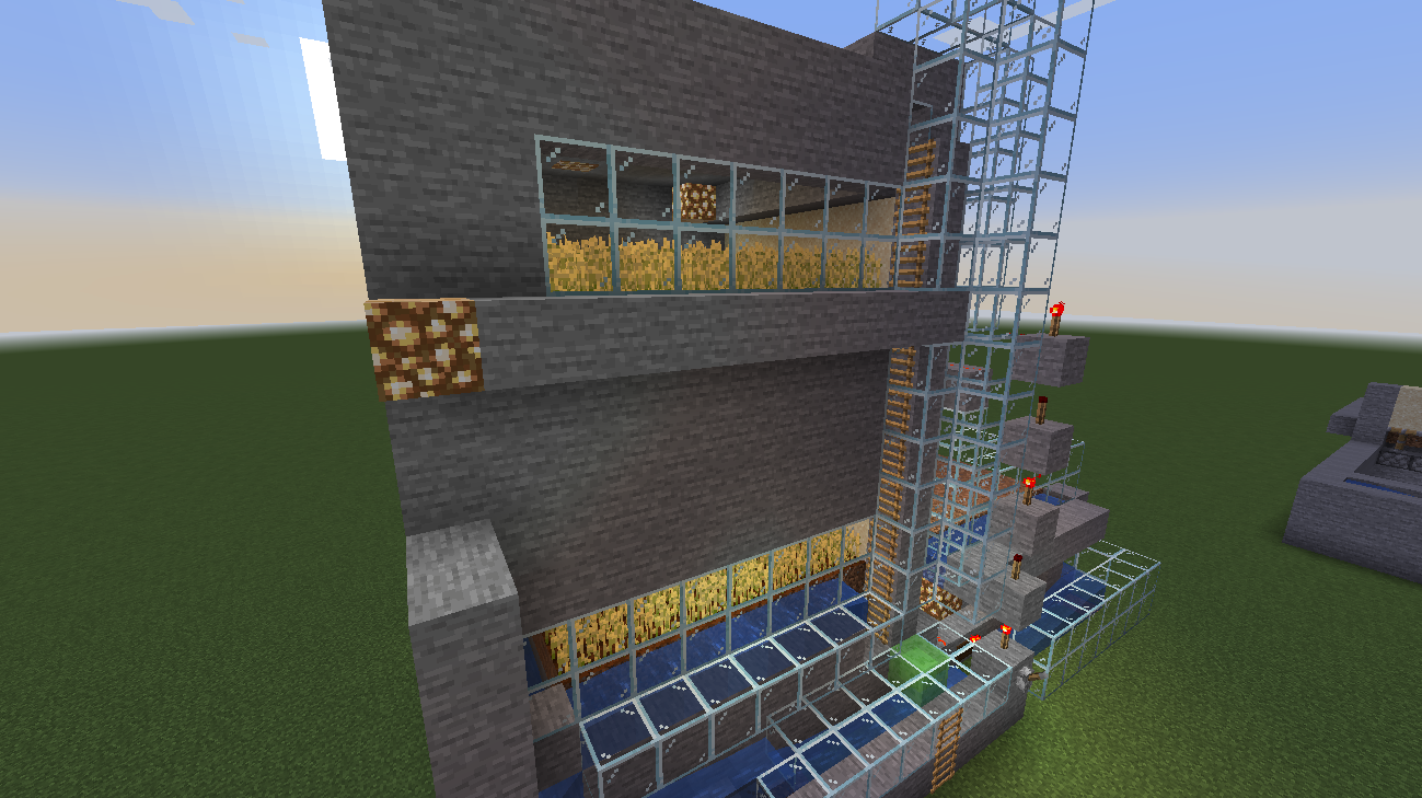 Minecraft タワー型自動収穫機の作り方 たまごんごんブログ